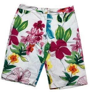I.T.W. (It’s the weekend)  BY CLAUDE BROWN BERMUDA‎ FLORAL SHORTS SIZE 2